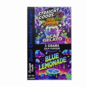 Buy Straight Goods - Dual Chamber Vape - Acai Gelato + Blue Lemonade (3 Grams + 3 Grams)