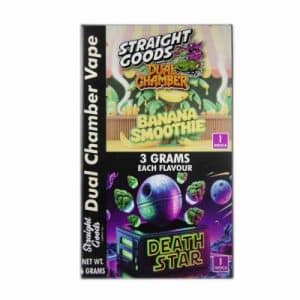 Buy Straight Goods - Dual Chamber Vape - Banana Smoothie + Death Star (3 Grams + 3 Grams)