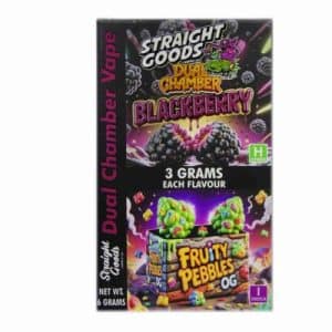 Buy Straight Goods - Dual Chamber Vape - Blackberry + Fruity Pebbles OG (3 Grams + 3 Grams)