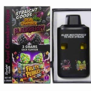 Buy Straight Goods - Dual Chamber Vape - Blackberry + Fruity Pebbles OG (3 Grams + 3 Grams)