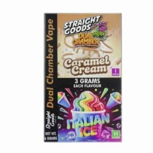 Buy Straight Goods - Dual Chamber Vape - Caramel Cream + Italian Ice (3 Grams + 3 Grams)