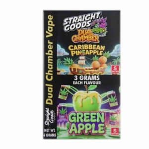 Buy Straight Goods - Dual Chamber Vape - Caribbean Pineapple + Green Apple (3 Grams + 3 Grams)