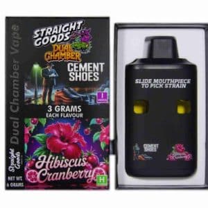 Buy Straight Goods - Dual Chamber Vape - Cement Shoes + Hibiscus Cranberry (3 Grams + 3 Grams)