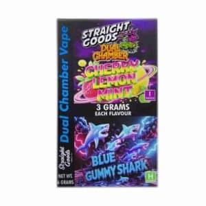 Buy Straight Goods - Dual Chamber Vape - Cherry Lemon Mint + Blue Gummy Shark (3 Grams + 3 Grams)