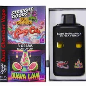 Buy Straight Goods - Dual Chamber Vape - Cherry Cola + Guava Lava (3 Grams + 3 Grams)