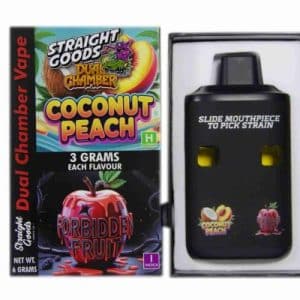 Buy Straight Goods - Dual Chamber Vape - Coconut Peach + Forbidden Fruit (3 Grams + 3 Grams)