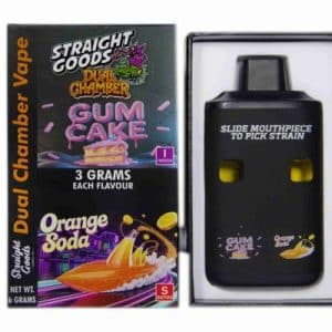 Buy Straight Goods - Dual Chamber Vape - Gum Cake + Orange Soda (3 Grams + 3 Grams)