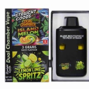 Buy Straight Goods - Dual Chamber Vape - Island Melon + Lemon Lime Spritz (3 Grams + 3 Grams)