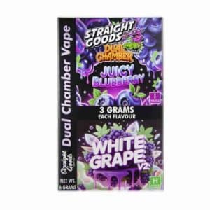 Buy Straight Goods - Dual Chamber Vape - Juicy Blueberry + White Grape V2 (3 Grams + 3 Grams)