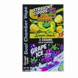 Buy Straight Goods - Dual Chamber Vape - Lemon Twist + Grape Ice (3 Grams + 3 Grams)