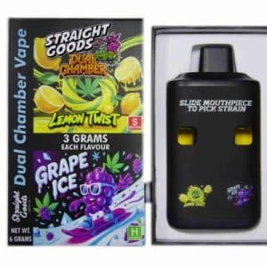 Buy Straight Goods - Dual Chamber Vape - Lemon Twist + Grape Ice (3 Grams + 3 Grams)