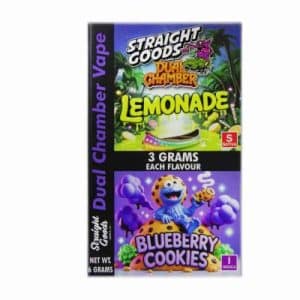 Straight Goods - Dual Chamber Vape - Lemonade + Blueberry Cookies (3 Grams + 3 Grams)