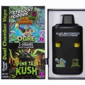 Straight Goods - Dual Chamber Vape - Ogre + Pine Tar Kush (3 Grams + 3 Grams)