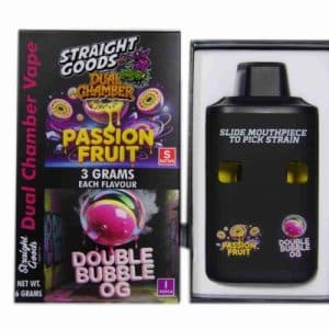 Buy Straight Goods - Dual Chamber Vape - Passion Fruit + Double Bubble OG (3 Grams + 3 Grams)