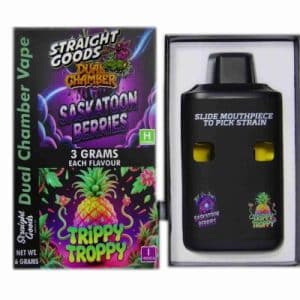 Buy Straight Goods - Dual Chamber Vape - Saskatoon Berries + Tripy Tropy (3 Grams + 3 Grams)