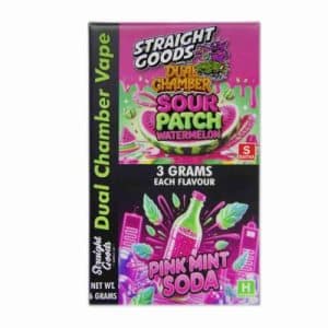 Buy Straight Goods - Dual Chamber Vape - Sour PatchWatermelon + Pink Mint Soda (3 Grams + 3 Grams)