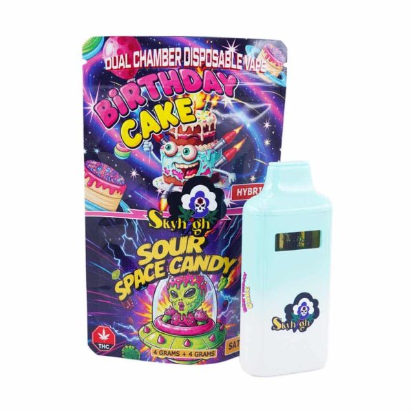 Buy Sky High Extract - Dual Chamber Vape - Birthday Cake (Hybrid) + Sour Space Candy (Sativa) - (4 Grams + 4 Grams) at Supreme Dispensary Online