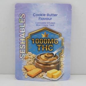 Buy Seshables Rice Crispy - Cookie Butter 1000mg THC at Supreme Dispensary Online