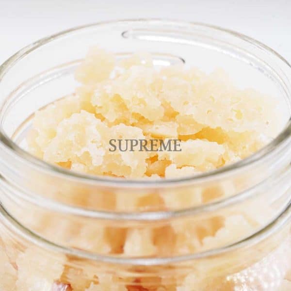 Buy Sugar Wax – Strawberry Banana – High-THC Cannabis Concentrate Available at Supreme Dispensary