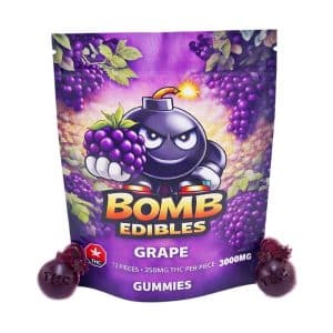 Buy Bomb Edibles - 3000mg THC Gummies - Grape at Supreme Dispensary Online