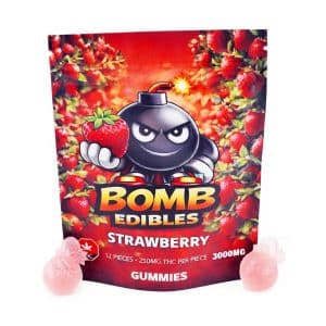 Buy Bomb Edibles - 3000mg THC Gummies - Strawberry at Supreme Dispensary Online