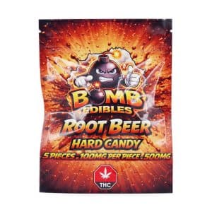 Buy Bomb Edibles - 500mg THC Hard Candy - Root Beer at Supreme Dispensary Online