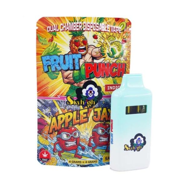 Sky High Extract - Dual Chamber Vape - Fruit Punch (Indica) + Apple Jax (Sativa) - (4 Grams + 4 Grams)